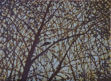 Bird in Tree - Oil on canvas 46cmx61cm